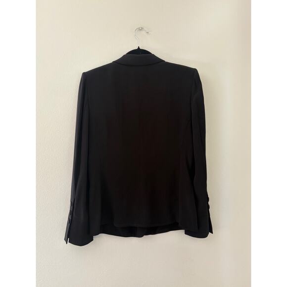 Sonia Rykiel Paris Black Viscose Satin Tailored Blazer button up Suit Jacket 38 - Picture 5 of 14